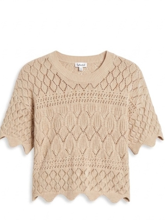 Splendid Sweaters - Splendid cotton short sleeved knit airy top. Small